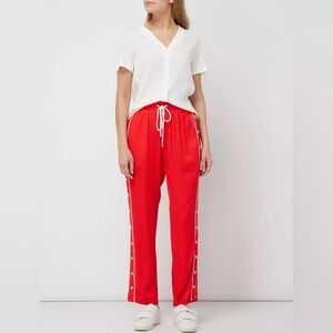 THE KOOPLES SPORT RED WHITE TRIM BREAKAWAY TRACK PANT BNWT SIZE 2